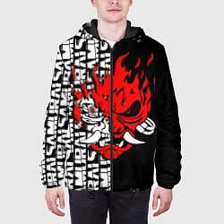 Куртка с капюшоном мужская CYBERPUNK 2077: SAMURAI, цвет: 3D-черный — фото 2