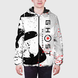 Куртка с капюшоном мужская GHOST OF TSUSHIMA ПРИЗРАК ЦУСИМЫ БЕЛЫЙ, цвет: 3D-черный — фото 2