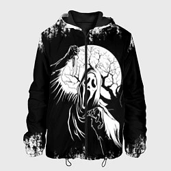 Куртка с капюшоном мужская Крик Хэллоуин Хоррор Scream Halloween, цвет: 3D-черный