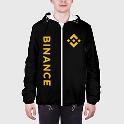 Куртка с капюшоном мужская БИНАНС ЛОГО КАРБОН BINANCE LOGO, цвет: 3D-белый — фото 2