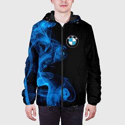 Куртка с капюшоном мужская BMW Дым, цвет: 3D-черный — фото 2