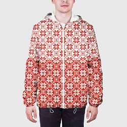 Куртка с капюшоном мужская Алатырь Славянский Символ, цвет: 3D-белый — фото 2