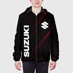 Куртка с капюшоном мужская SUZUKI, sport, цвет: 3D-черный — фото 2