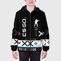 Куртка с капюшоном мужская Поток информации СS:GO, цвет: 3D-черный — фото 2