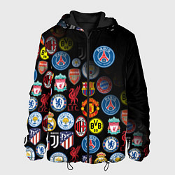 Куртка с капюшоном мужская PSG LOGOBOMBING, цвет: 3D-черный