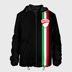 Куртка с капюшоном мужская DUCATI MOTOCYCLE ITALY LINE, цвет: 3D-черный