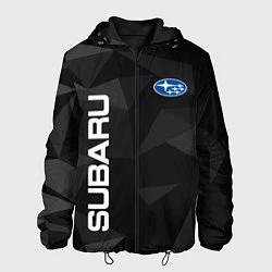 Куртка с капюшоном мужская Subaru Субару Авто, цвет: 3D-черный