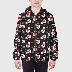 Куртка с капюшоном мужская Snowmen, цвет: 3D-черный — фото 2