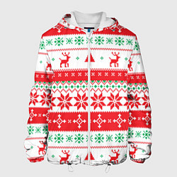 Куртка с капюшоном мужская Christmas Deer, цвет: 3D-белый