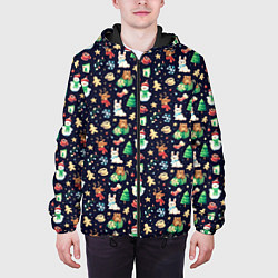 Куртка с капюшоном мужская Christmas Holiday, цвет: 3D-черный — фото 2