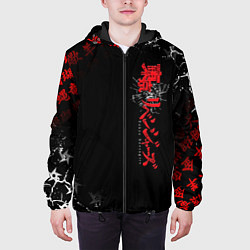 Куртка с капюшоном мужская TOKYO REVENGERS RED STYLE TEAM, цвет: 3D-черный — фото 2
