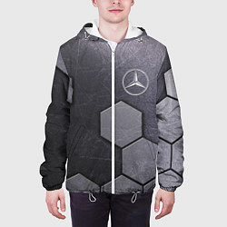Куртка с капюшоном мужская Mercedes-Benz vanguard pattern, цвет: 3D-белый — фото 2