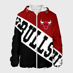 Куртка с капюшоном мужская Чикаго Буллз, Chicago Bulls, SPORT, цвет: 3D-белый