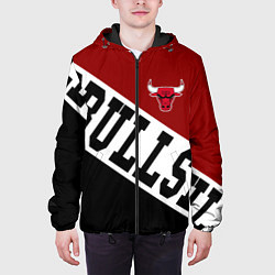 Куртка с капюшоном мужская Чикаго Буллз, Chicago Bulls, SPORT, цвет: 3D-черный — фото 2