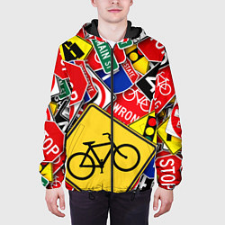 Куртка с капюшоном мужская Главная дорога, цвет: 3D-черный — фото 2