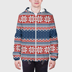 Куртка с капюшоном мужская Knitted Pattern, цвет: 3D-белый — фото 2