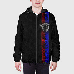 Куртка с капюшоном мужская ЦСКА Москва black theme, цвет: 3D-черный — фото 2