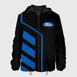 Куртка с капюшоном мужская Форд, Ford, цвет: 3D-черный