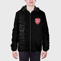 Куртка с капюшоном мужская ФК Арсенал, цвет: 3D-черный — фото 2