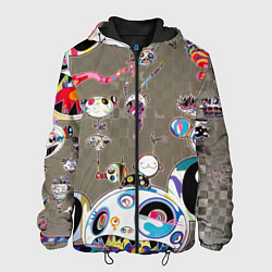 Куртка с капюшоном мужская Takashi Murakami арт с языками, цвет: 3D-черный