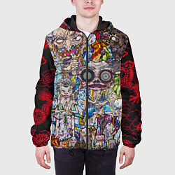 Куртка с капюшоном мужская Такаси Мураками Остров мертвых, цвет: 3D-черный — фото 2