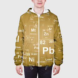 Куртка с капюшоном мужская Pb - таблица Менделеева, цвет: 3D-белый — фото 2