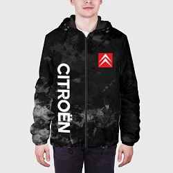 Куртка с капюшоном мужская Citroen Ситроен текстура, цвет: 3D-черный — фото 2