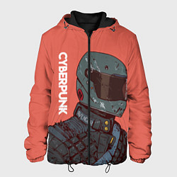 Куртка с капюшоном мужская Cyberpunk Спина, цвет: 3D-черный