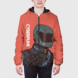 Куртка с капюшоном мужская Cyberpunk Спина, цвет: 3D-черный — фото 2