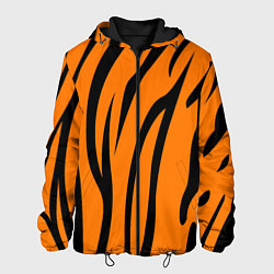 Куртка с капюшоном мужская Текстура тиграtiger, цвет: 3D-черный