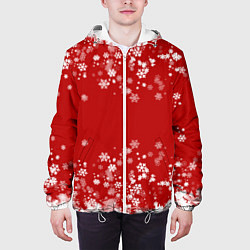 Куртка с капюшоном мужская Вечный снегопад, цвет: 3D-белый — фото 2