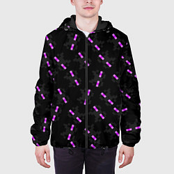 Куртка с капюшоном мужская ЛИЦО ЭНДЕРМЕНА, МАЙНКРАФТ, цвет: 3D-черный — фото 2