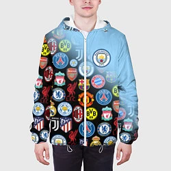 Куртка с капюшоном мужская МАНЧЕСТЕР СИТИ MANCHESTER CITY, цвет: 3D-белый — фото 2