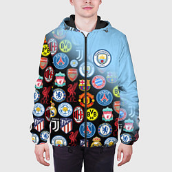Куртка с капюшоном мужская МАНЧЕСТЕР СИТИ MANCHESTER CITY, цвет: 3D-черный — фото 2