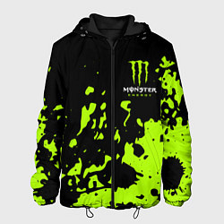 Куртка с капюшоном мужская Monster Energy green, цвет: 3D-черный