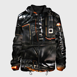 Куртка с капюшоном мужская Стиль терминатора, цвет: 3D-черный