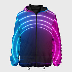 Куртка с капюшоном мужская Арка неонового света full version, цвет: 3D-черный