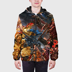 Куртка с капюшоном мужская Пекло битвы, цвет: 3D-черный — фото 2