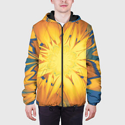 Куртка с капюшоном мужская Солнечный цветок Абстракция 535-332-32, цвет: 3D-черный — фото 2