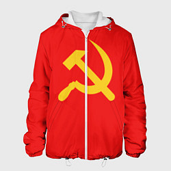 Куртка с капюшоном мужская Красный Советский союз, цвет: 3D-белый