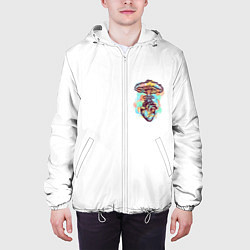Куртка с капюшоном мужская Ядерное сердце, цвет: 3D-белый — фото 2