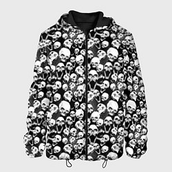 Куртка с капюшоном мужская Screaming skulls & web, цвет: 3D-черный