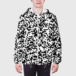 Куртка с капюшоном мужская Стиль QR код, цвет: 3D-белый — фото 2