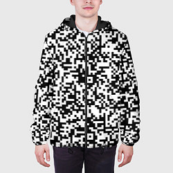 Куртка с капюшоном мужская Стиль QR код, цвет: 3D-черный — фото 2