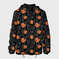 Куртка с капюшоном мужская BASKETBALL - Баскетбол, цвет: 3D-черный
