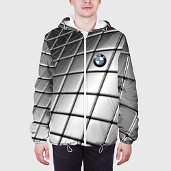 Куртка с капюшоном мужская BMW pattern 2022, цвет: 3D-белый — фото 2