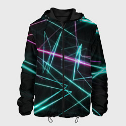 Куртка с капюшоном мужская Лазерная композиция, цвет: 3D-черный