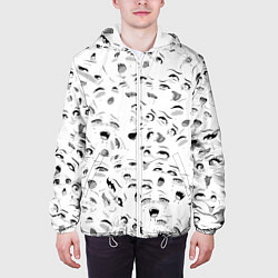 Куртка с капюшоном мужская Ахегао без границ, цвет: 3D-белый — фото 2