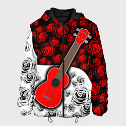 Мужская куртка Гитара Розы Контраст