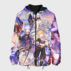 Куртка с капюшоном мужская Genshin Impact - Арка Инадзумы, цвет: 3D-черный
